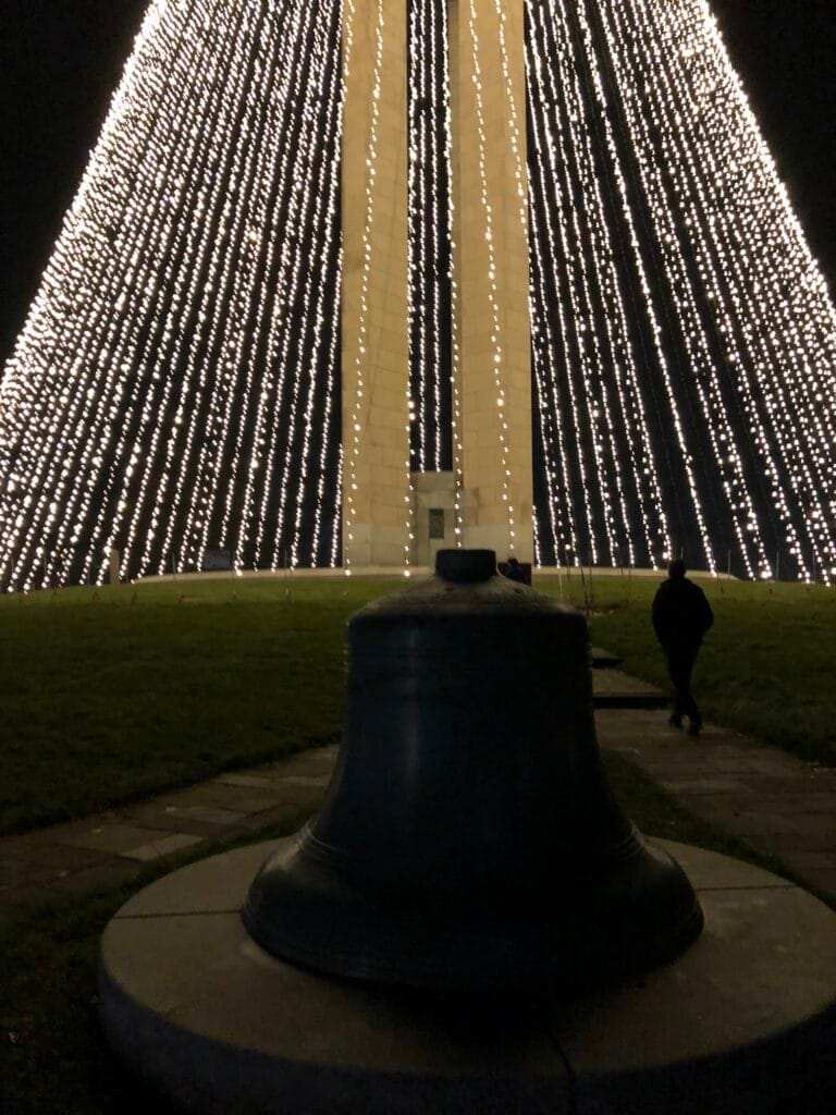 Carillon Historical Park Bell with Lights